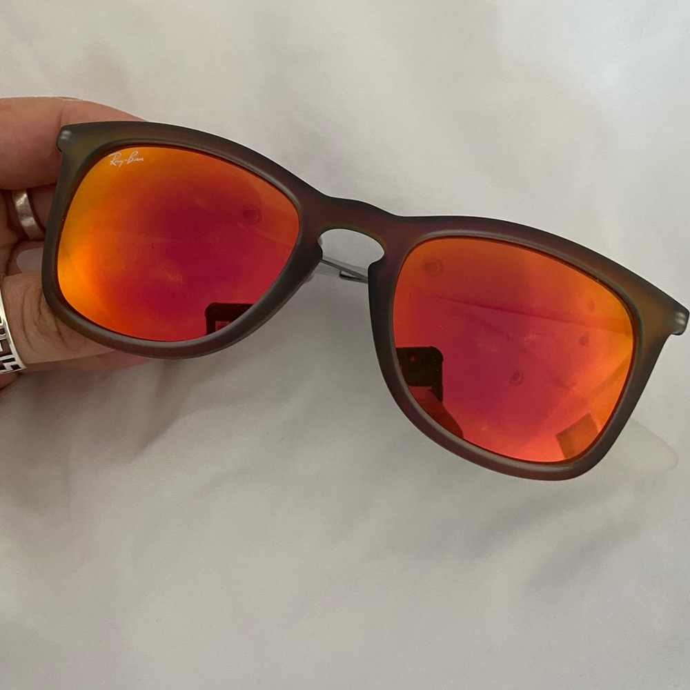 Real ray bans hot pink and orange lenses